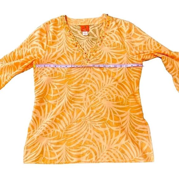 HEART OF PALMS - SUMMERTIME TUNIC - COLOR IS ORANGE / CORAL - SIZE 8 - B8 - Picture 6 of 8